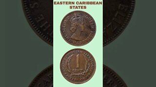 Eastern caribbean states 1 cent 1955.#shorts #coinnotesz