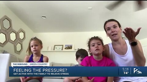 Get active with the family to relieve stress
