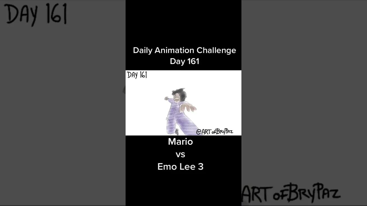 Day 160-161: Mario vs Emo Lee #supermario #mario #supersmashbros #sakuga #anime #emolee #fyp