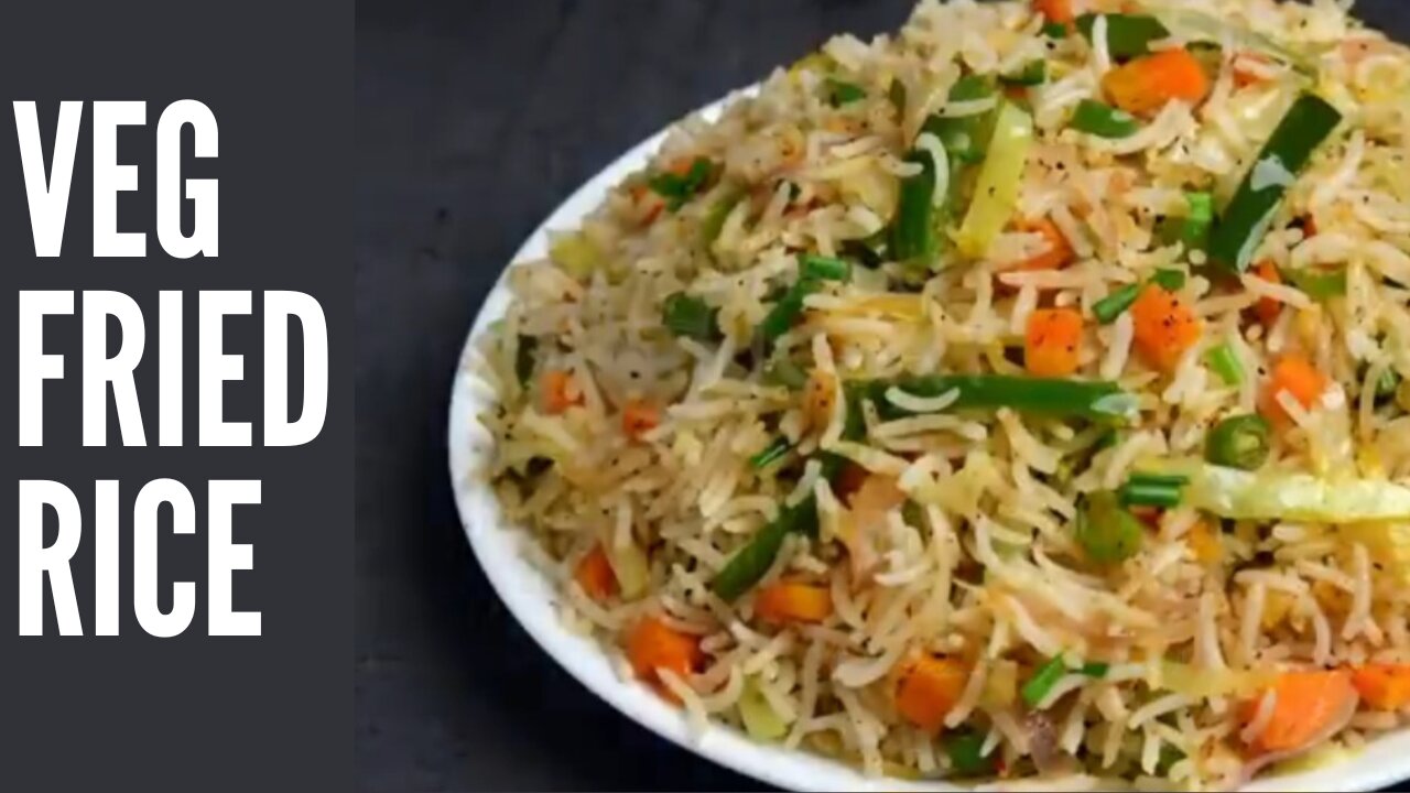 Veg Fried Rice Without Sauce/ Vegetable Fried Rice Recipe/ Easy Fried Rice