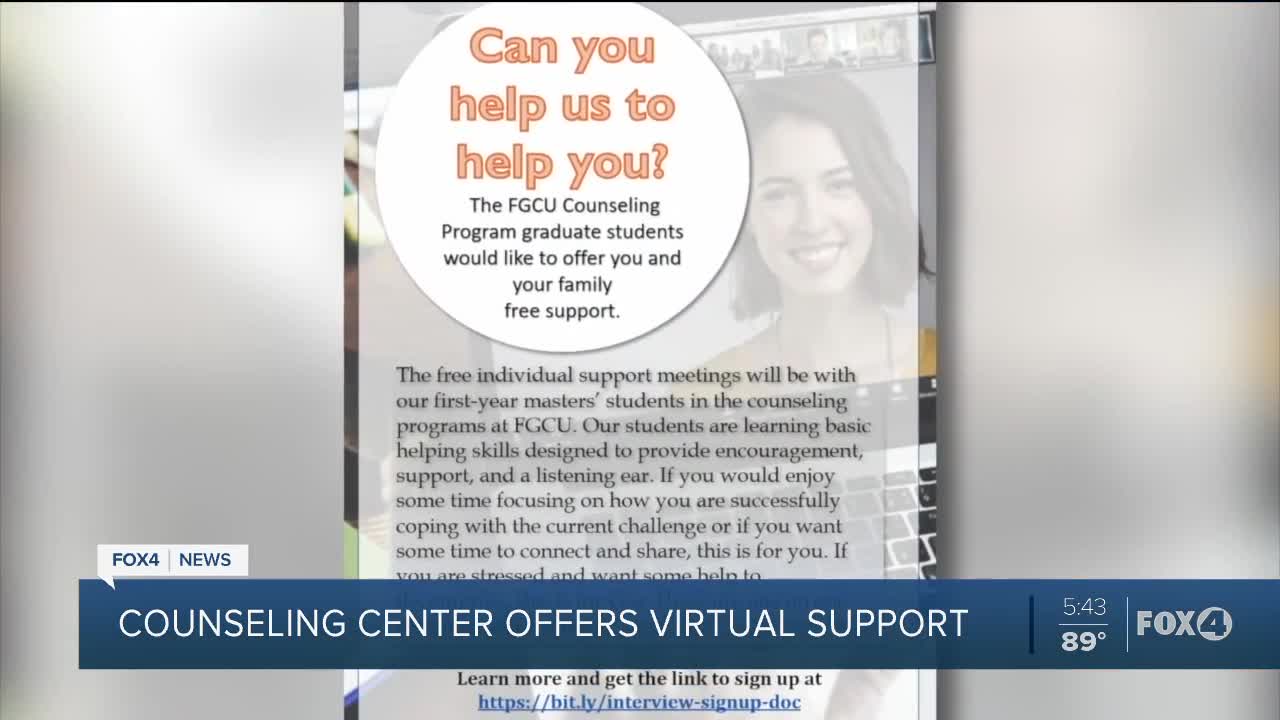 Counseling center offers virtual support