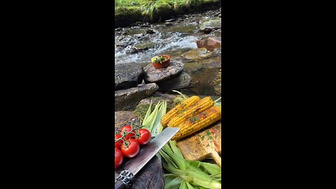 Delicious Corn Recipe In The Jungle | #cooking #viral #nature #junglefoods