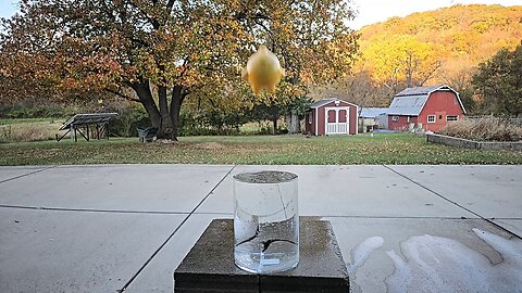 Slow Motion Star Toy Ball Drop / Splash