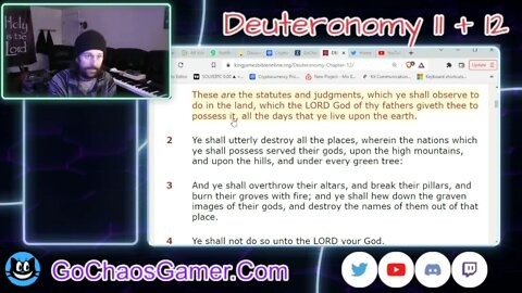 Deuteronomy 11 and 12 King James Version (KJV Bible 3/23/2022)