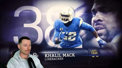 Rugby Player Reacts to KHALIL MACK (LB, Chargers) #38 The Top 100 NFL Players of 2023