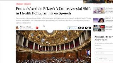 Macron, France. 3 years in Prison for Criticising Pfizer!!!! New Law.