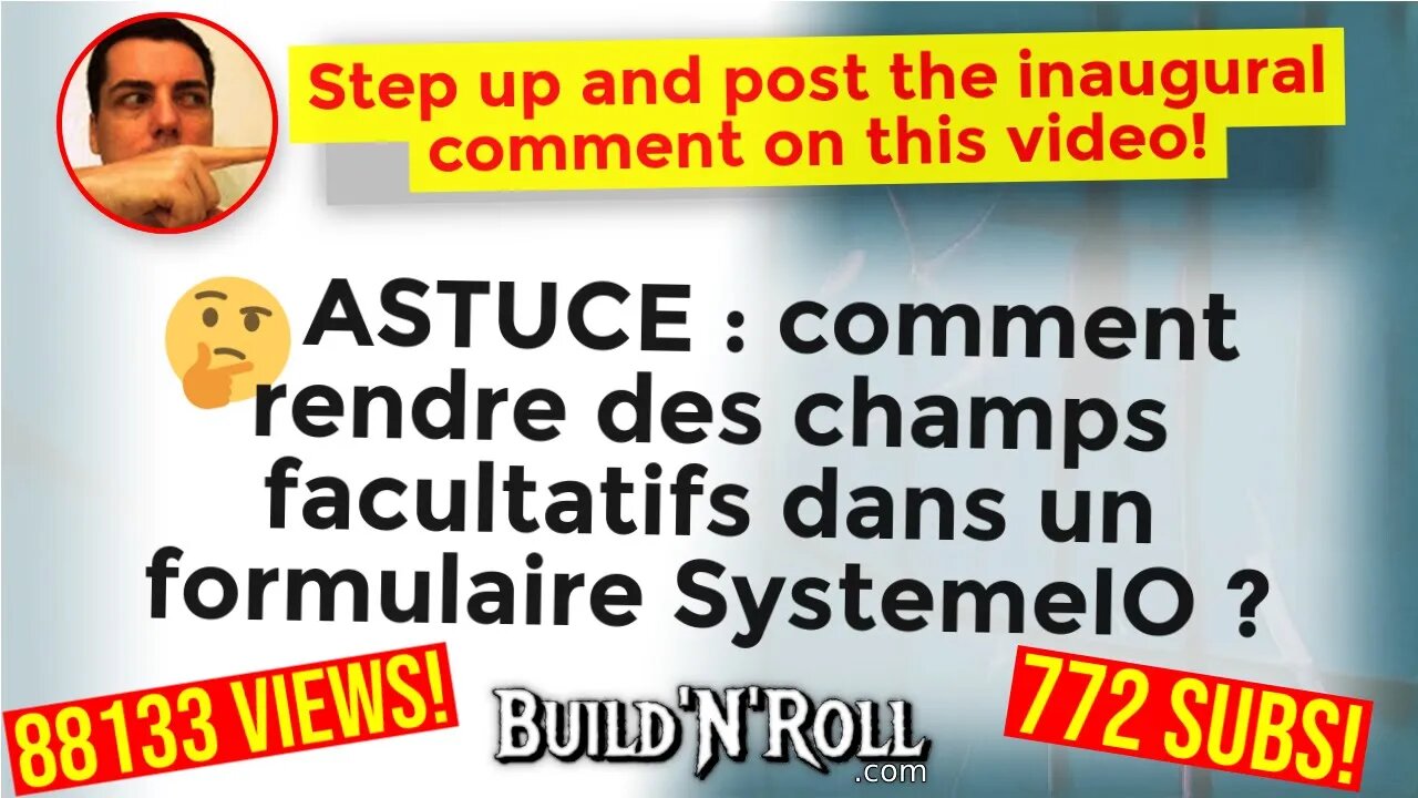 🤔 ASTUCE : comment rendre des champs facultatifs dans un formulaire SystemeIO ?