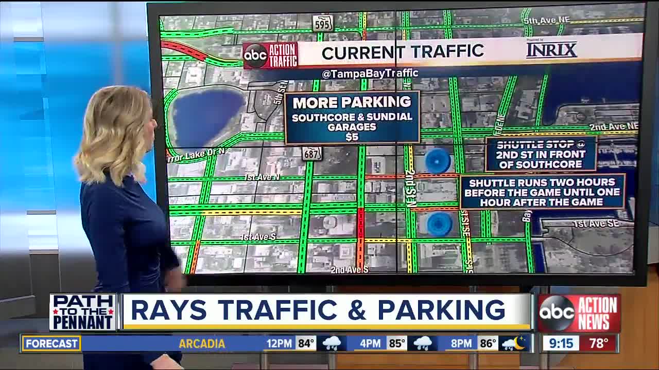 Rays traffic, parking info for game against Astros at Tropicana Field