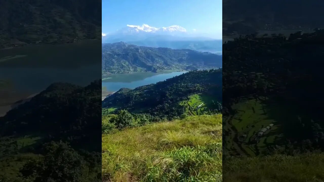 HIKING to Pumdikot View Tower, a little above World Peace Stupa. #nepal #naturelovers #travel