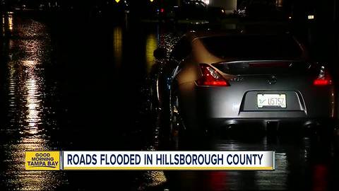 Roads flooded in Hillsborough County