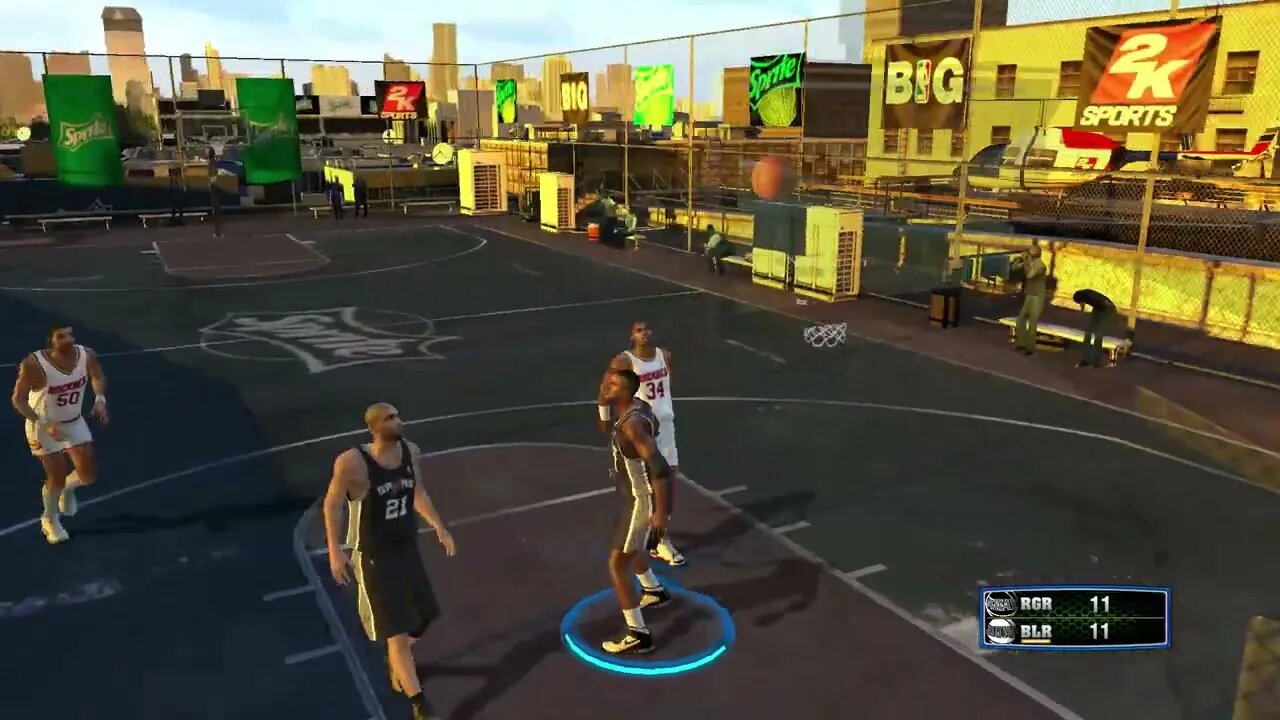 2 on 2: Hakeem Olajuwon and Ralph Sampson vs Tim Duncan and David Robinson