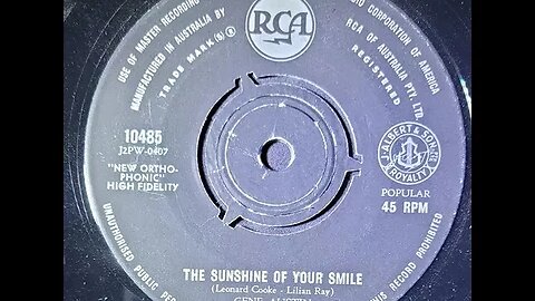 Gene Austin - The Sunshine of Your Smile