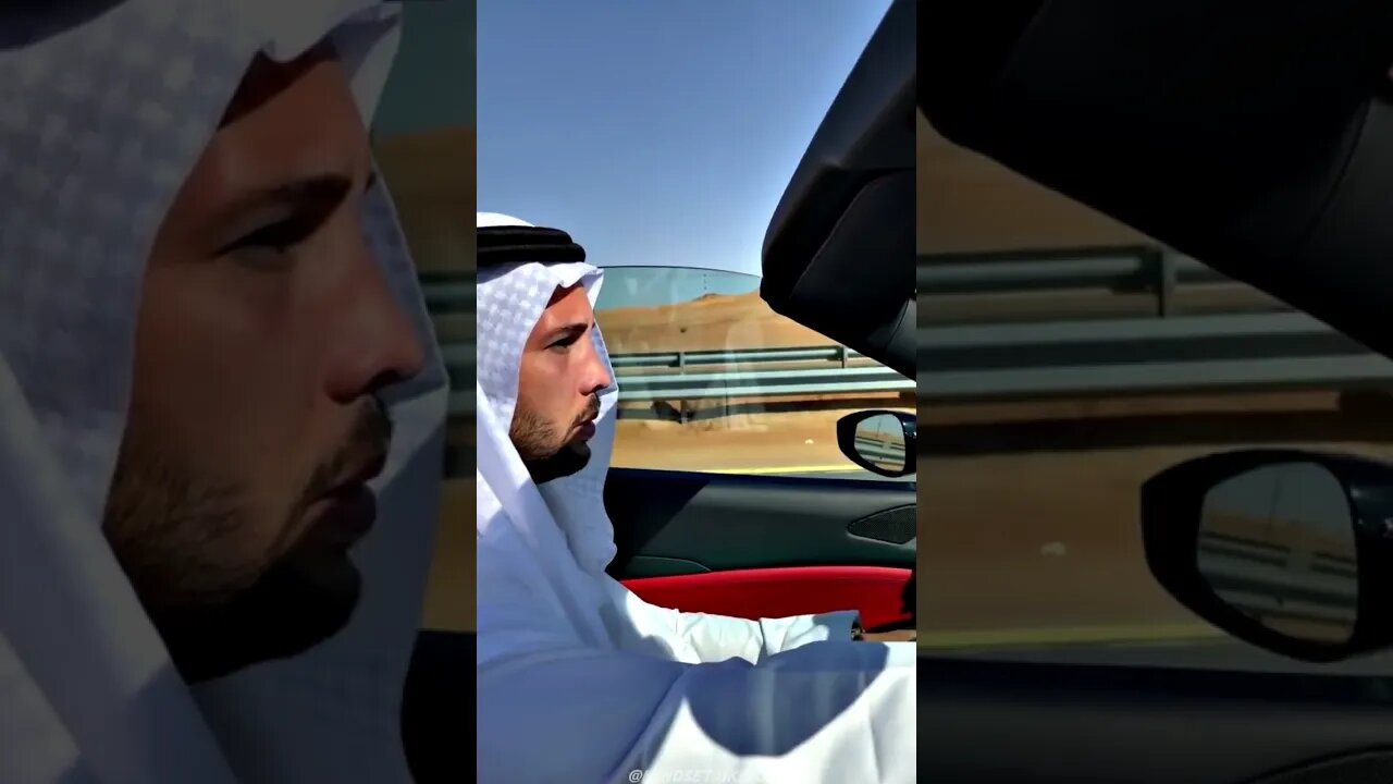 Tristan Tate vibing as a sheik in DUBAI