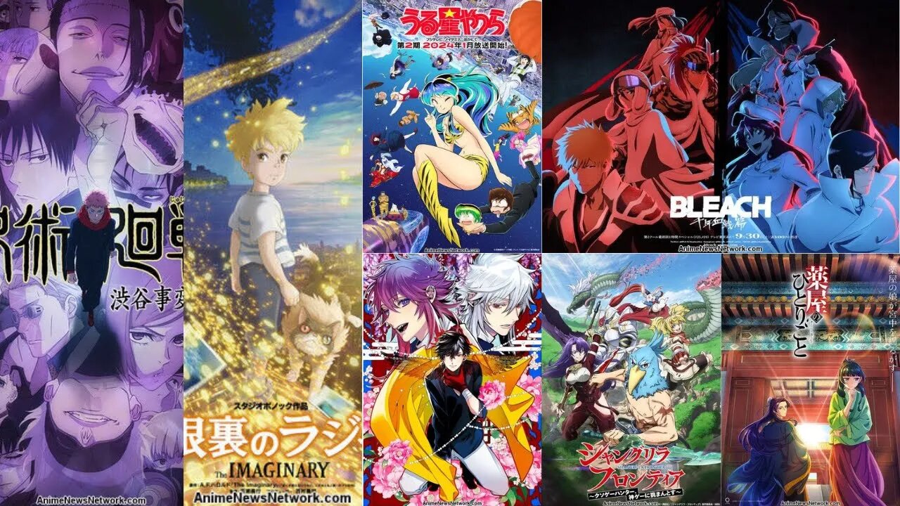 Urusei Yatsura season 2 and Shangri-La Frontier and Jujutsu Kaisen S2 and The Apothecary Diaries