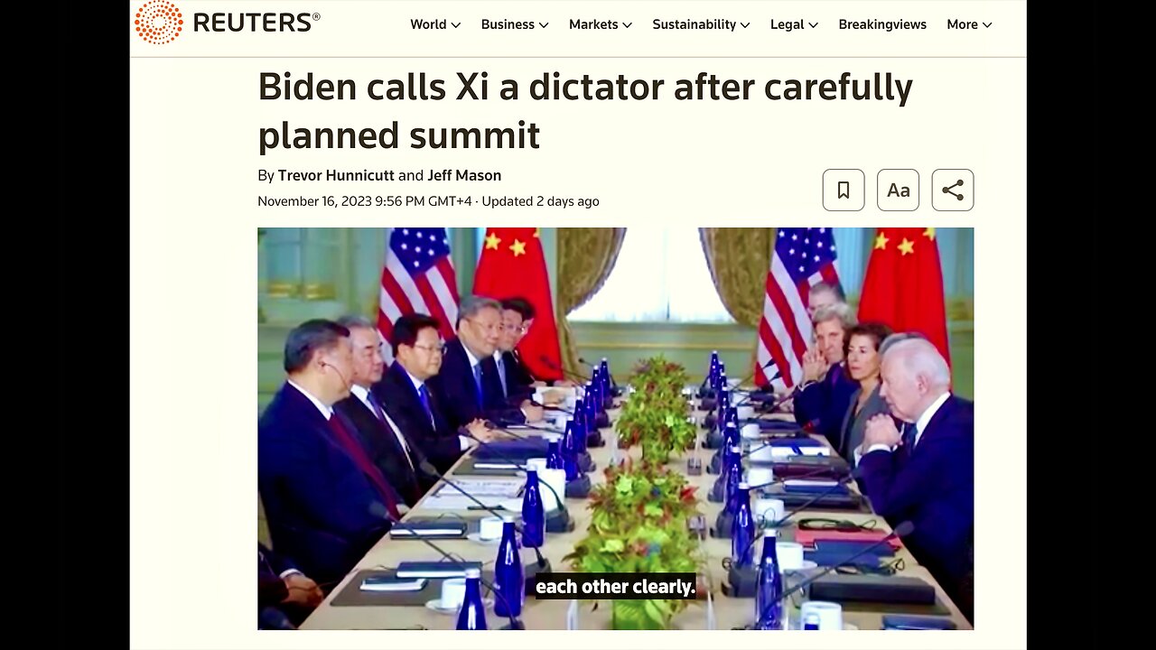 Biden Calls Xi Jinping Dictator Gavin Newsom Shows World China CCP Controls United Slaves Of America