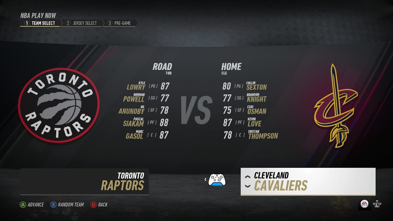 🏀NBA Live Season - Week 1 - Toronto Raptors (Road) VS (Home) Cleveland Cavaliers - XBOX SERIES S - Difficult Level: Pro