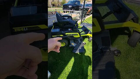 Plugging in an Electric Zero Turn Mower #shorts #ryobi