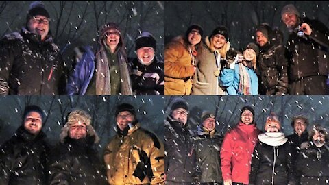 Mouvements perpetuels remporte le premier prix au concours de sculptures sur neige a Saint Georges