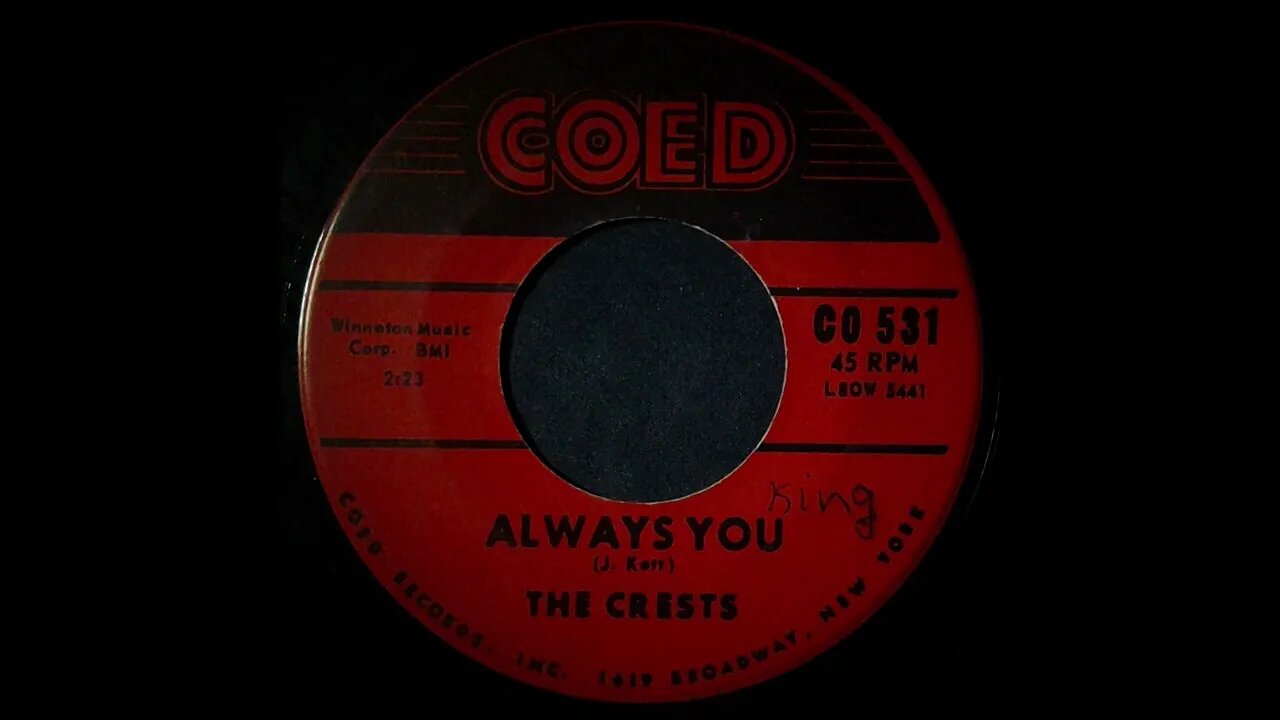 The Crests - Always You