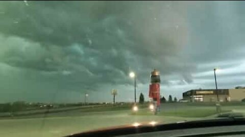 Begyndelsen på en storm optaget i Nebraska