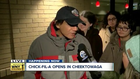 First in line at Cheektowaga Chick-Fil-a