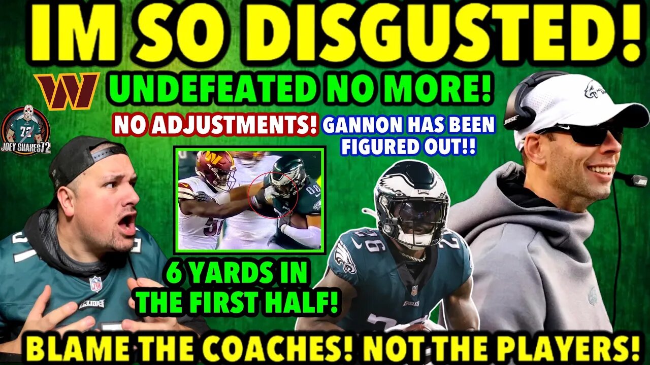 I HATE GANNON! WTF! Wheres Miles Sanders! No Pass Rush! 1 BLITZ! Eagles vs Commanders HUGE RANT!