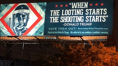 Artist designs anti-Trump billboard ahead of presidential debate