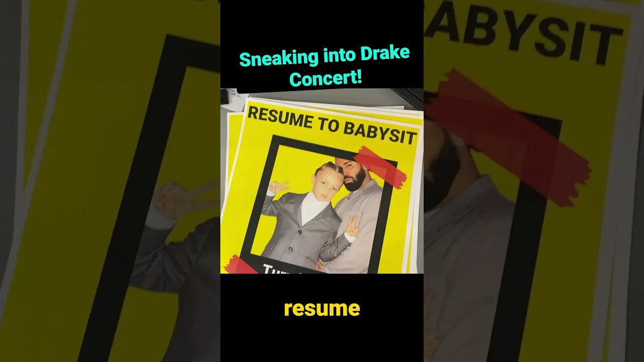 I Snuck into the Drake Concert to give Drake my resume!