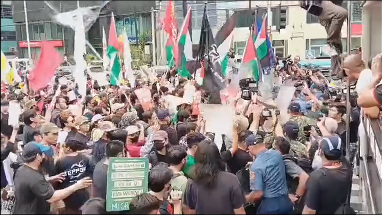 US Embassy Stormed By Pro-Palestinian Protesters In Philippines