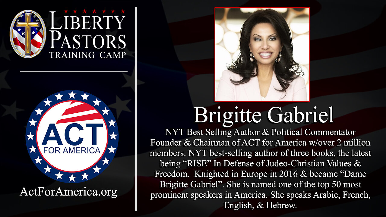 Brigitte Gabriel speaks with Liberty Pastors