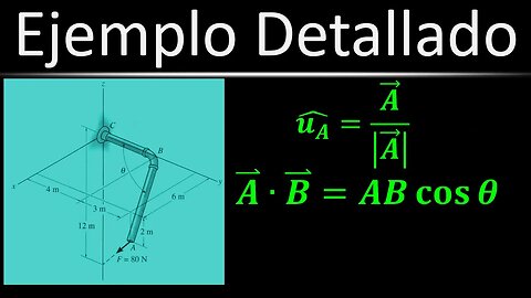 [Práctica] (Ej. 26) Componente Proyectado de un Vector Usando Producto Punto | Estática