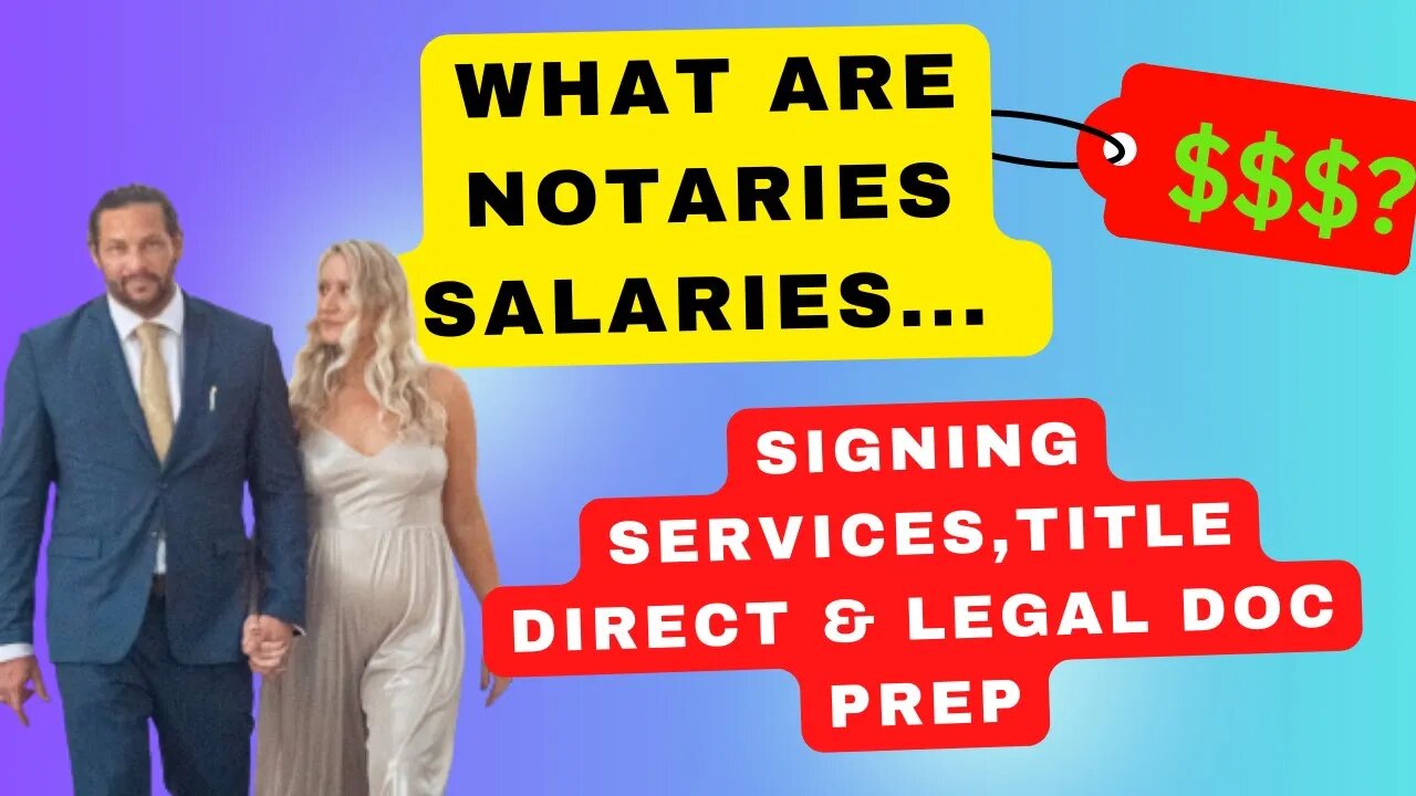 Notary Loan Signing Agent Salary Pay: With Vendors, Title Direct & Legal Document Preparation