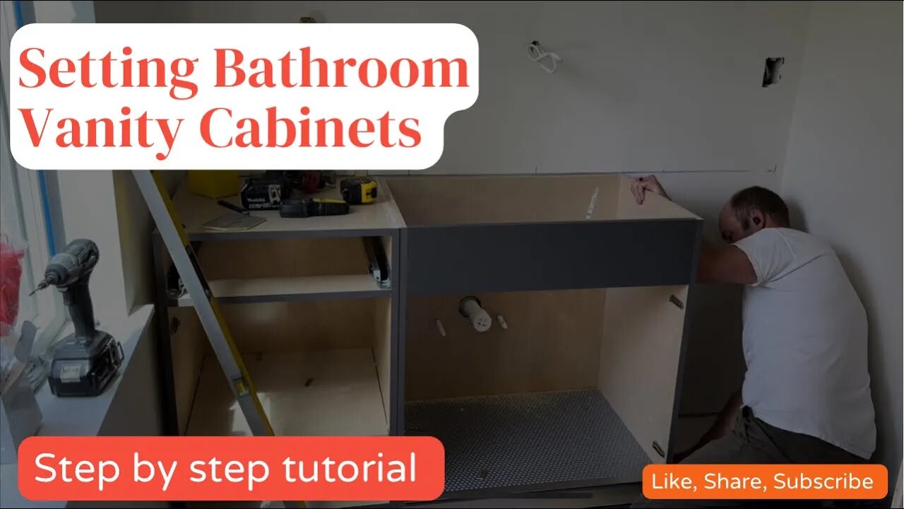 Setting Bathroom Vanity Cabinets