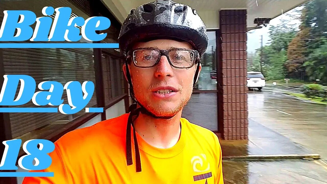 Hawaii bike-packing day 18 (biking in brutal rain and intense wind) - Oahu