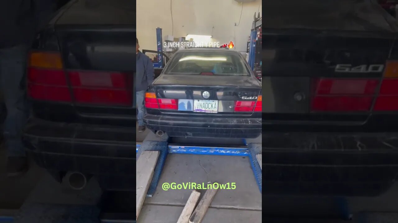 LOUD BMW 540I E34 STRAIGHT PIPE #shorts #bmwe34 #540i #v8 #loud #straightpipe #viralvideo #viral