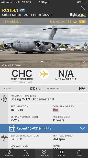 May 21st 2024 USA military C17 flies over Western Sydney