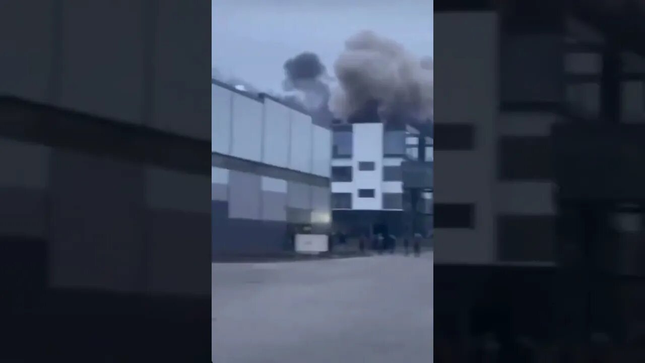 Missle impact in Ukraine filmed