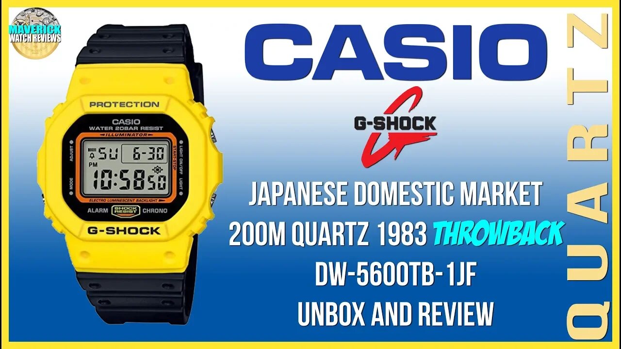 More 80's Love! | Casio G-Shock JDM 200m Quartz DW-5600TB-1JF Unbox & Review