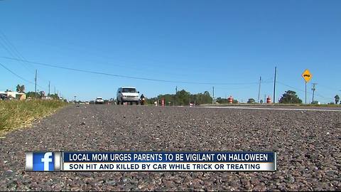 Polk County mother warns parents of Halloween traffic safety