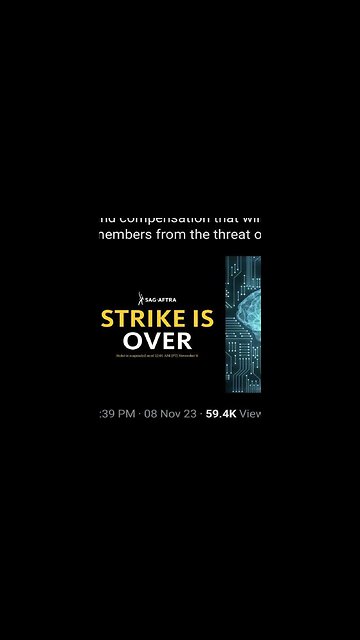 The Hollywood Strike is Over.....