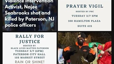 #JusticeforNajee #najeeseabrook March to city hall #Paterson, NJ Paterson Healing Collective 3/7/23