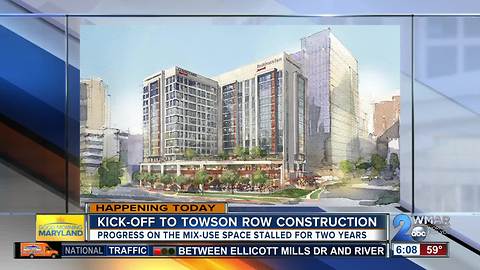 Towson Row construction finally begins after stalling for 2 years