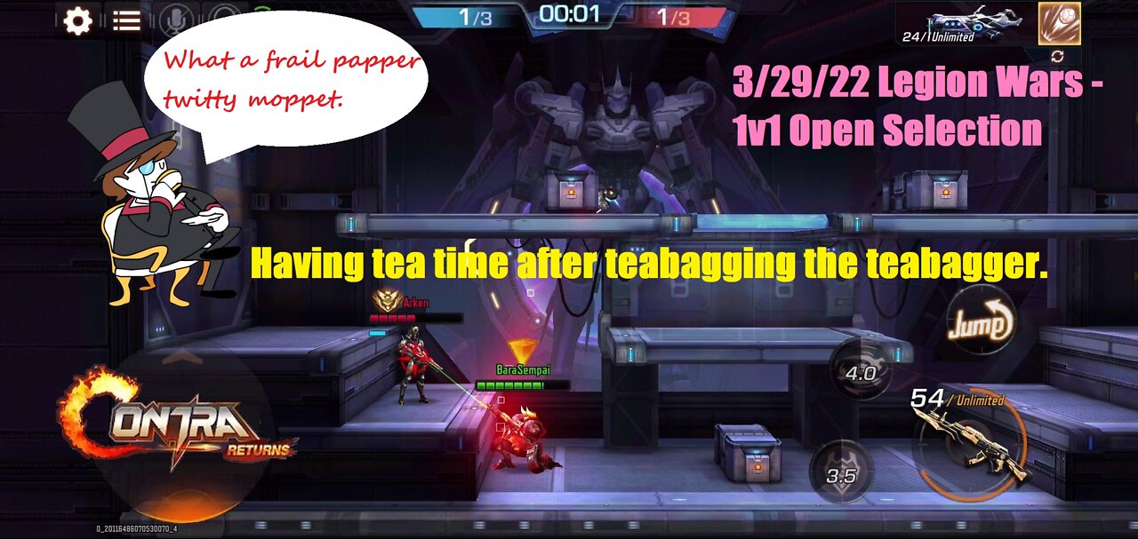 Contra Returns: 3/29/22 Legion Wars - 1v1 Open Selection
