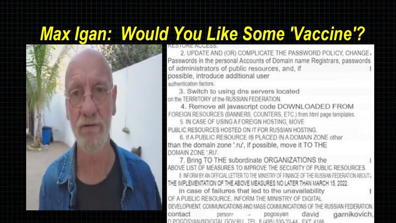 Max Igan: Would You Like Some 'Vaccine' With Your Adverse Reaction? [22.03.2022]