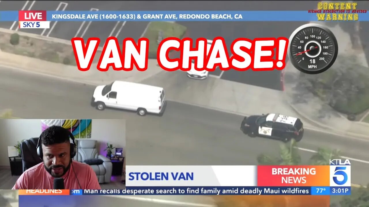 LIVE: STOLEN VAN! #chase #california #policechase