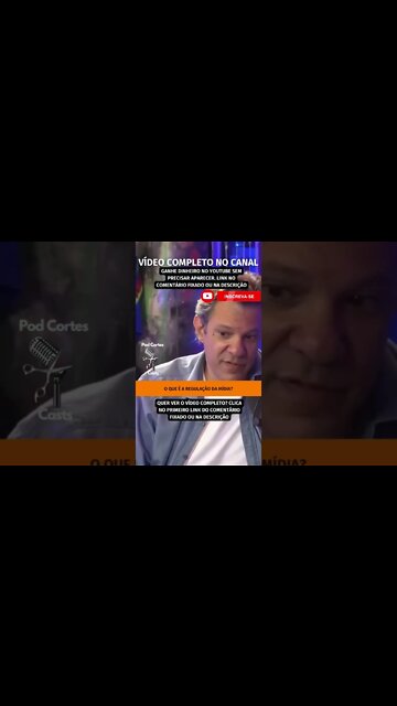 REGULAÇÃO DA MÍDIA #shorts #haddad #fernandohaddad #lula #regulação #eleições2022