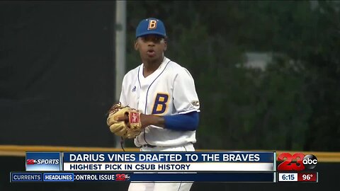 Junior pitcher Darius Vines becomes CSUB's highest draft pick