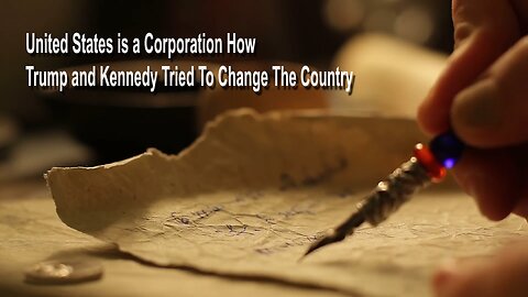 United States is a Corporation How Trump and Kennedy Tried To Change The Country