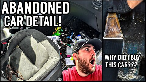 Cleaning an ABANDONED Repo Car Bought At Auction! Disaster MAD Detailing Transformation!