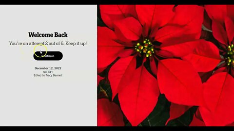 Wordle No. 541 for December 12, 2022 ... Happy Poinsettia Day!